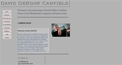 Desktop Screenshot of daviddeboorcanfield.org