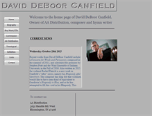 Tablet Screenshot of daviddeboorcanfield.org